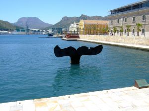 Sculpture "Whale Tail" in the Port of Cartagena (Murcia)