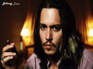 Johnny Depp smoking a cigar