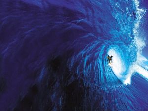 Inside a blue wave