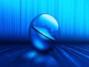 Blue crystal ball