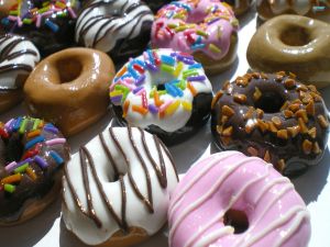Donuts of various flavors