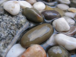 Stones and water