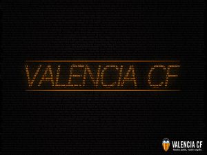 Valencia CF in letters