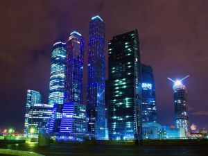 Night in the city of Moscow