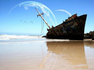 Shipwrecked vessel