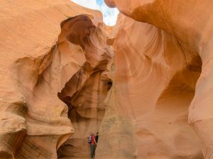 Antelope Canyon with visitors within