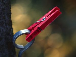 Red clothespin