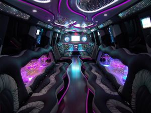 Interior of a limousine