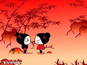 Pucca and Garu, face to face