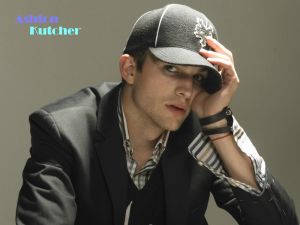 Ashton Kutcher with cap
