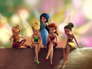 Tinker Bell and her friends