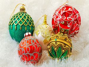 Balls for decoration in Christmas