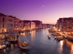 The moon on the Canal of Venice