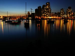 Lights in the night of Vancouver