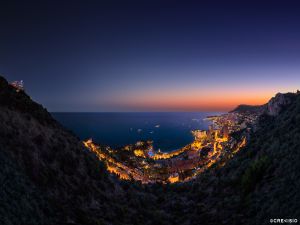 Night view of Monaco
