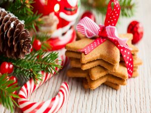 Cookies of stars for Christmas