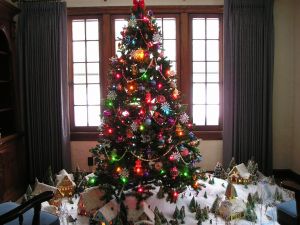 Christmas tree with colorful lights