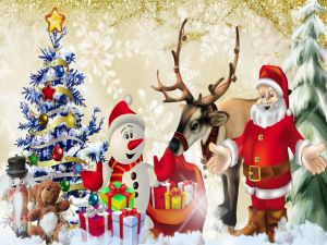 Santa Claus and his gifts