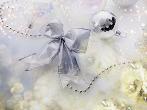Silver color ornaments for Christmas
