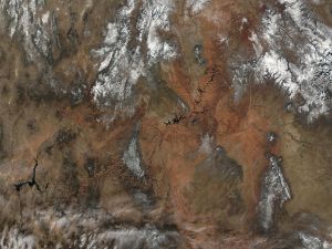 Satellite image of the Grand Canyon area
