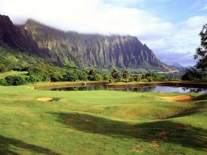 Golf course near the mountain