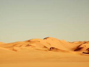 Mountains of sand in the desert