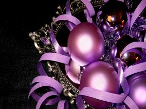 Purple decorative elements