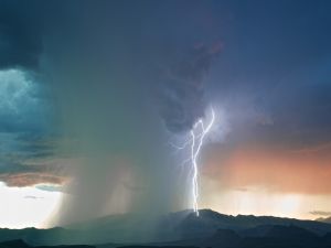 Storm clouds and lightnings