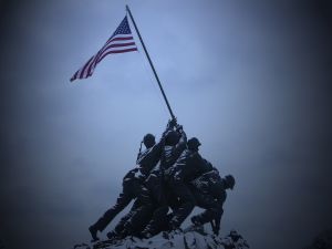Raising the flag on Iwo Jima
