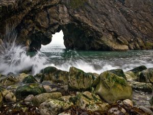 Stone arch in the sea