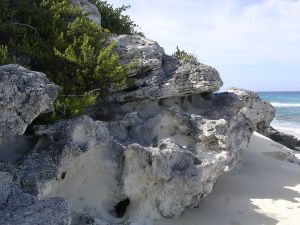 Huge rock in Long Island, Bahamas
