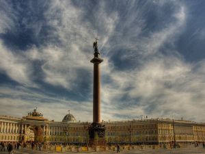 The Alexander Column in the Palace Square (Saint Petersburg)