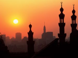 The Cairo and its orange sky