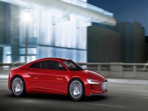 Audi e-tron on the road