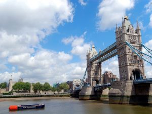 Tower Bridge over River Thames, London