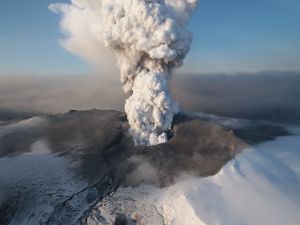 Eruption of a volcano