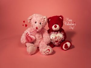 Teddy bears and Happy Valentine's Day