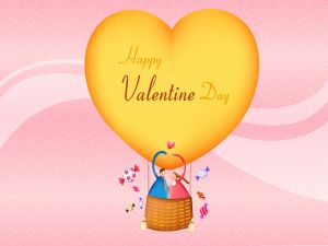 Happy Valentine's Day! in the love balloon