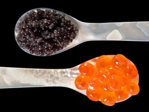 Spoons with caviar