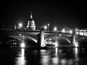 Bridge in the dark of night