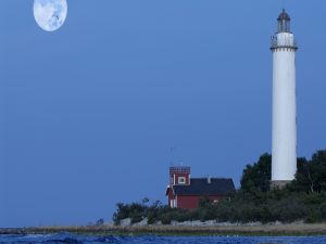 The lighthouse and the moon